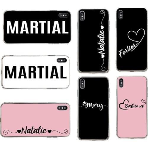 For Samsung Galaxy A71 A51 A52 A42 M31 M51 M21 A31 A21S A12 5G A01 Core soft TPU cover Personalized Custom Name phone case