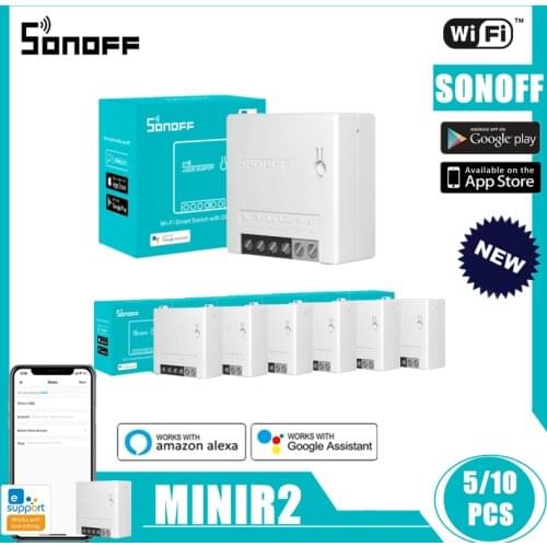Functional SONOFF MINIR2 5/10PCS DIY Smart Switch EWeLink App Remote Control Wifi External Smart Home Work For Alexa Google Home