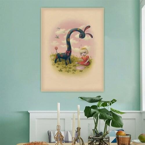 Holover Canvas Oil Painting Mark Ryden"Tears"Childish & Weird Modern Pop Art Poster Surrealism Aesthetic Home Interior Decor