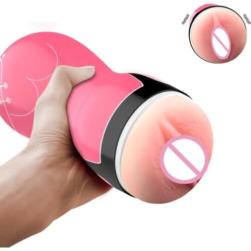 Masturbator Cup Artificial Pussy 3D Realistic Vagina Adult Male Silicone Masturbation Sucking Cup Sex Shop Real Sex Toys for Men