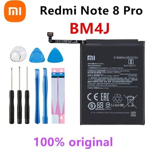 Xiao mi 100% Orginal BM4J 4500mAh Battery For Xiaomi Redmi Note 8 Pro Note8 Pro High Quality Phone Replacement Batteries +Tools