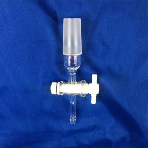 Straight Glass Vaccum Adapter with Hose Connection,Lab Stopcock 24/40