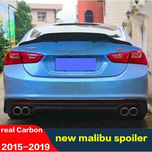 For Real Carbon Fiber Spoiler Malibu 2015-19 New Chevrolet Malibu XL Car Trunk Rear Lip Spoiler Color Tail Fin Wing R Modelling