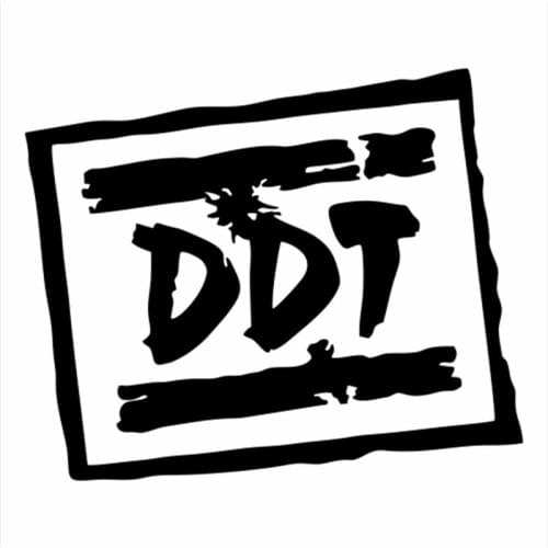 DDT Letter Decal Vinyl Car Stickers Accessories Black Silver CL538