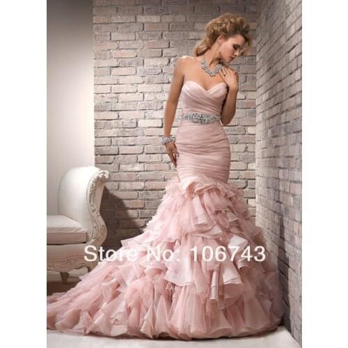 Free shipping sweetheart dress rhinestone initials bridal belt 2016 new Long sexy mermaid dresse Formal Ball Wedding dress Gown