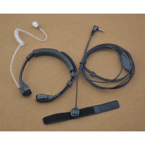 3.5mm 1-Pin Y plug VOX Throat MIC Microphone with Finger PTT for Yaesu/Vertex VX-5R,VX-160,VXF-10,FT-40R,Standard Horizon VC-27