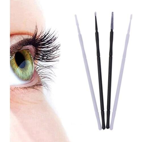 100Pc Disposable Eyelash Microbrushes Swab Brushes Individual Applicators Eyelash Extension Tool Makeup Eyelashes Removing Brush