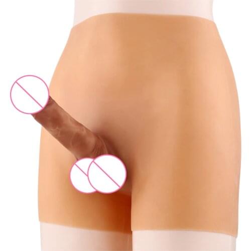 15CM Long Super Soft Strapon Realistic Dildos for Women Real Penis With Scrotal Dildo Female Pants Lesbian Sex Toys For Woman