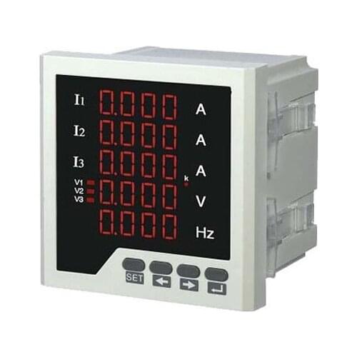 3 phase digital panel meter ,LED display a v hz meter, multifunction monitor amper volt meter