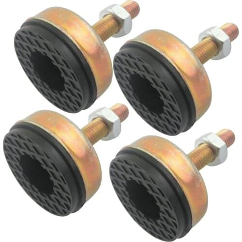 4pcs M10x80mm Thread Color-Zinc Adjustable Foot Cup 35mm Base Diameter Leveling Foot for Furniture/Pipe Rack/Machine Tool
