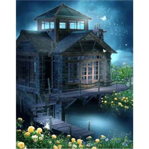 5D DIY Full Round Diamond Painting Dream Forest Cross Stitch 3D Embroidery Flowers Rhinestone Mosaic Home Decor Gift Y429