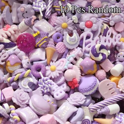 Acrylic Assorted Candy Nail Decoration Simulation Cream Glue Art Resin Mixed Jelly Nail handmade Lollipop Clay Nail Accessories