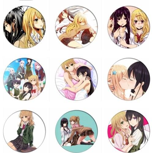 Anime Citrus Aihara Yuzu Cosplay Badge Aihara Mei Brooch Pins Collection Button Icon Clothes Breastpin Badges for Backpacks