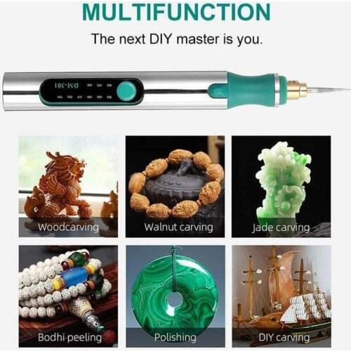 Wireless Electric Grinder Mini Electric Engraving Pen Pen Jade Metal Wood Drilling For Engraving Cutter Micro Diy Tool O8L7