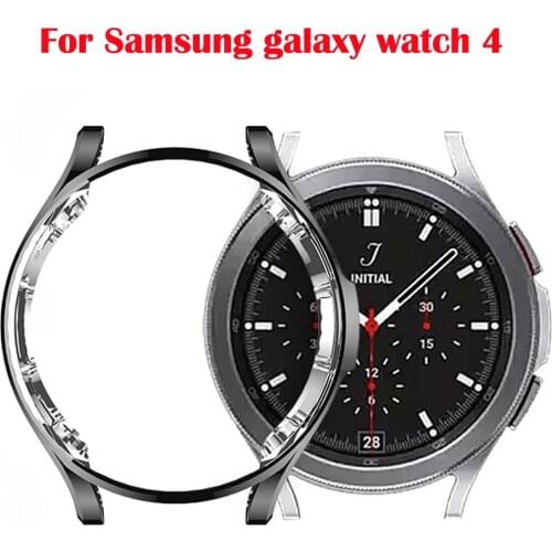For Samsung galaxy watch 4 40mm 44mm / 4 Classic 42mm 46mm TPU Case Cover Plating Bumper Shockproof Protective Case Soft Shell