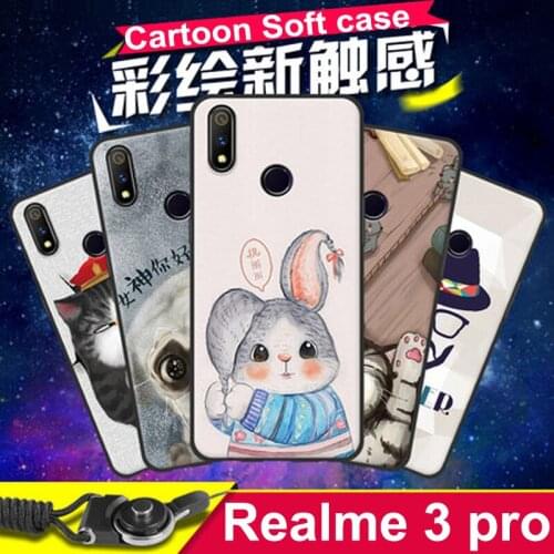 For OPPO Realme 3 pro case cartoon soft silicone TPU phone Case Realme3pro back Cover Realme3 pro Protective Shell fundas