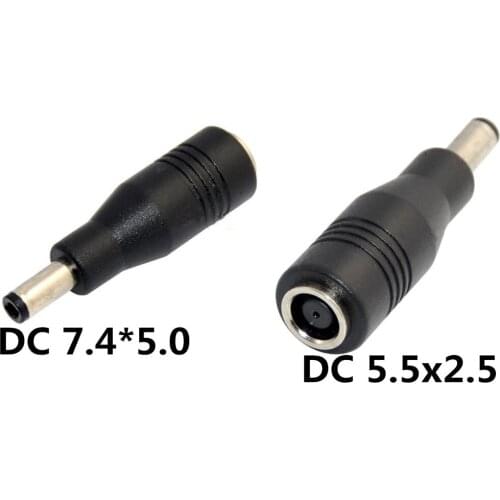 DC 5.5x2.5 mm To 7.4mm Female Jack Power Connector Adapter Terminals For Laptops