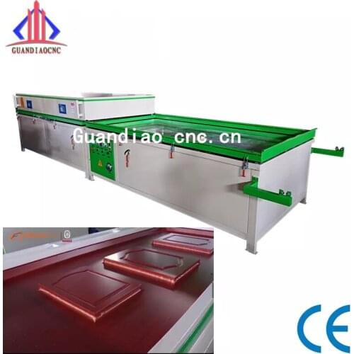 Woodworking machinery automatic double table pvc mdf kitchen cabinet vacuum laminating heating system furniture woodworking