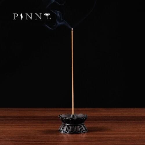 PINNY High Quality Lotus Wooden Incense Burners Sandalwood Buddha Incense Holder Home Decorations Stick Censer Meditation Room