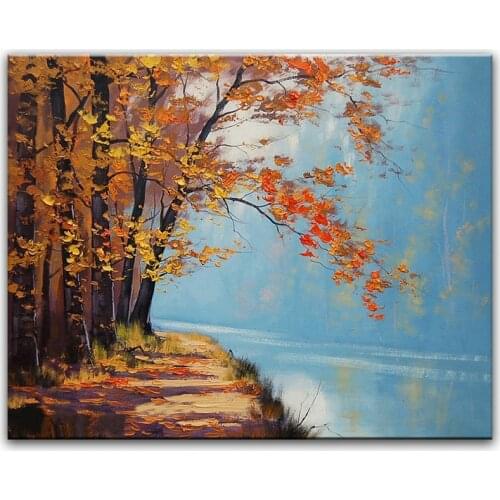 DONGMEI OILPAINTING hand painted oil painting Home decoration painting high quality landscape knife painting WX15042217