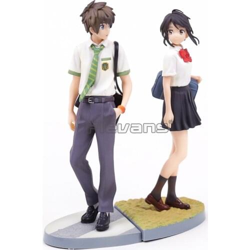 Anime Movie Your Name Tachibana Taki & Miyamizu Mitsuha PVC Figures Collectible Model Toys Set