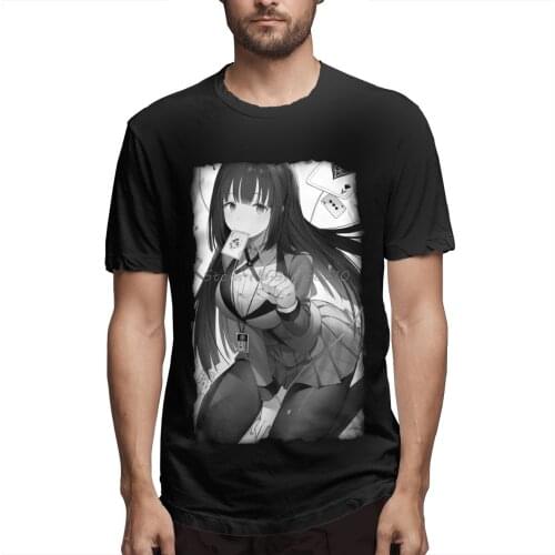 Kakegurui Yumeko Jabami Compulsive Gambler Anime Kawaii T Shirt Short Sleeve T Shirt Men Cotton Tees Streetwear Harajuku