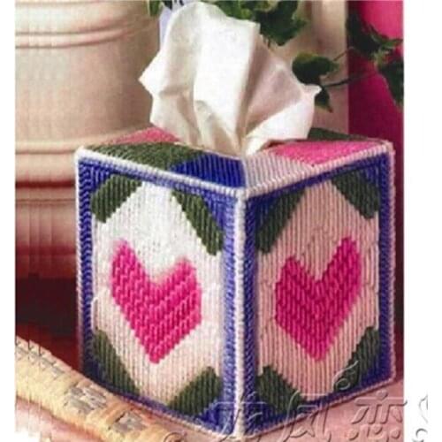 12x12x14cm Caring carton storage tissue box embroidery kit DIY handmade craft set Crocheting knitting needlework supplies