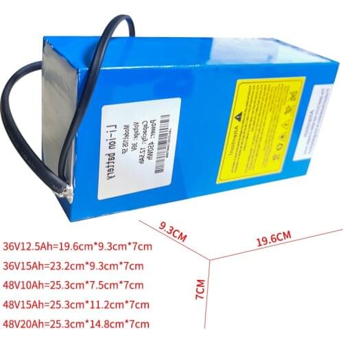 36V 48V Lithium Battery Pack 500W High Power, Suitable For Scooter, Electric Bicycle Bms + Charger, Electric Vehicle Accessories