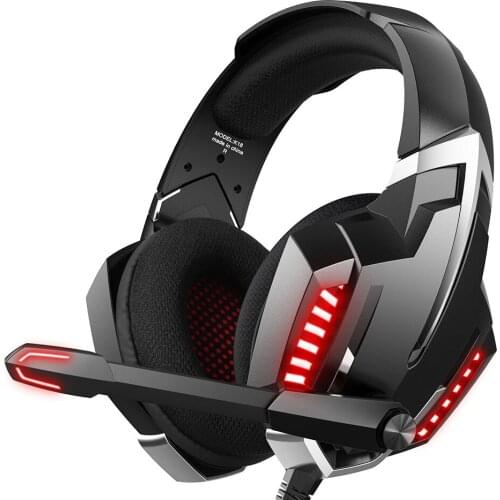 Fashion K18 3.5mm Wired Gaming Headphone Microphone Backlight Headset for PC PS4 Wired Earphone HiFi Headphones