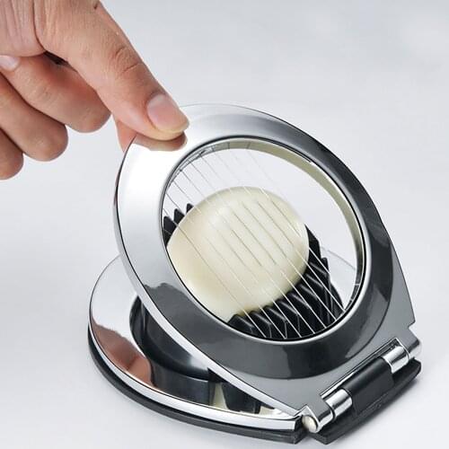 Eggs Slicers Stainless Steel Eggs Hard Boiled Metal Tomato Cutter Chopper Home Kitchen Egg Cutter Kitchen Tool Gadgets