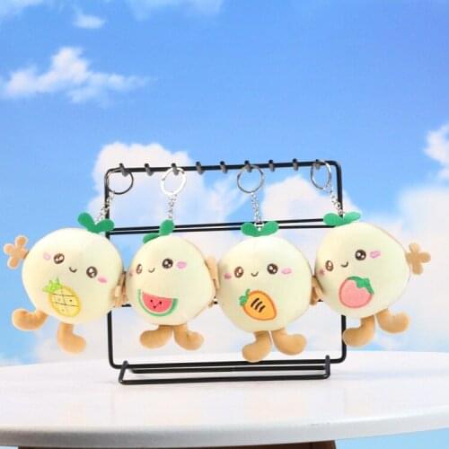 New Cute vegetable plush pendant creative ragdoll fruit doll key chain bag decoration soft Soothing doll christmase wedding gift