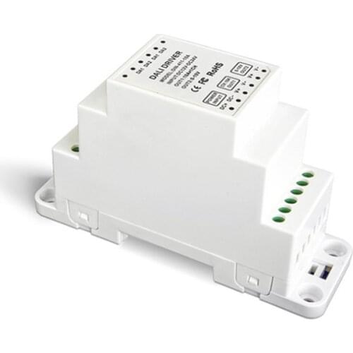 New DC12V-24V Power Input CV DIN Rail DALI Dimming Driver Screw Dual Use;12A 1 Channel 0-10V Output 0-100% Dimming Range