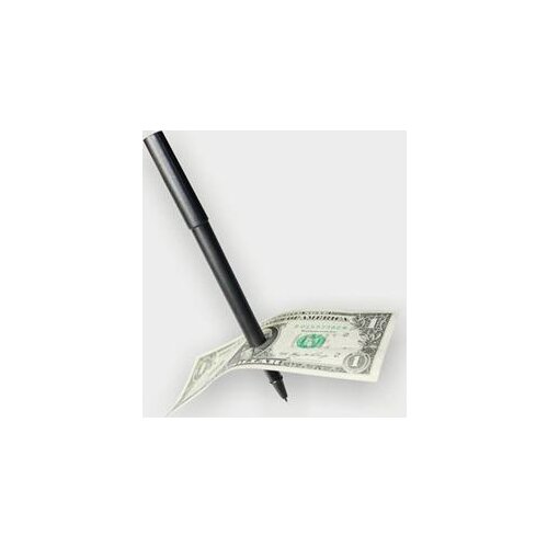 New Magic Trick Ball Pen Brand Black Magician Toy Thru Bill Penetration Dollar Bill Pen Trick 2019 hot ale free shipping jo