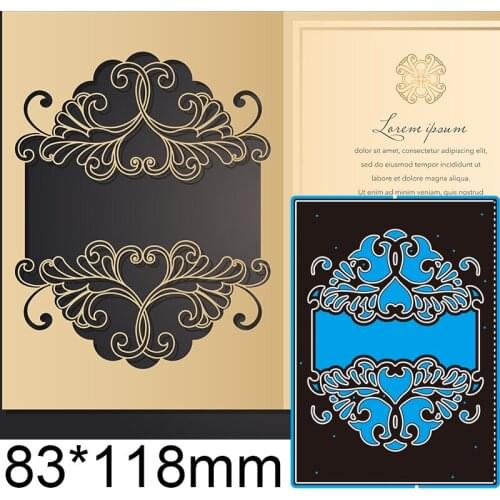 Cutting Dies Greeting Card Openwork Pattern Cover Metal for DIY Scrapbooking Photo Album Embossing Paper Card 83*118mm