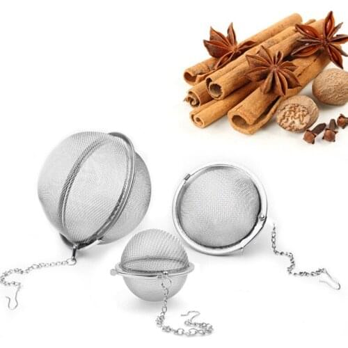 1Pc Stainless Steel Tea Infuser Sphere Locking Spice Tea Ball Strainer Mesh Infuser Tea Filter Strainers Kitchen Accessories