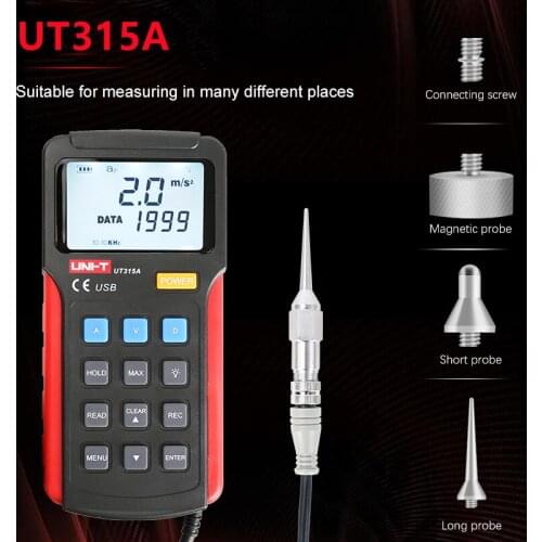 UNI-T Industrial Digital Vibration Meter UT315A Device Probe Вибрация Analyzer Precision Measure Vibrator Tester Handheld