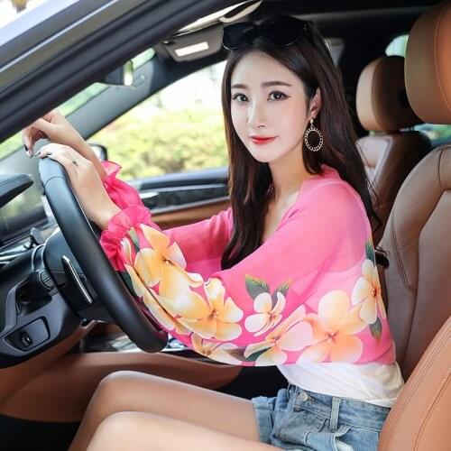 2021 Summer Women Sun Protection Arm sleeve Driving Anti-UV Shawl Cool Oversleeves Thin Sleeves Outdoor Riding Clothing