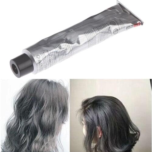 100ML Unisex DIY Grandmother Color Hair Cream Permanent Dye Light Gray Silver