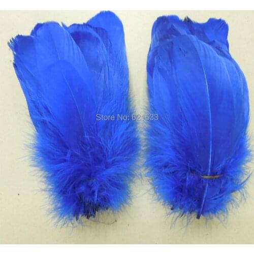 200pcs/lot!13-18cm long Royal Blue Loose Goose Nagoire Feathers Perfect for crafts,costume design,headbands,hair fascinators