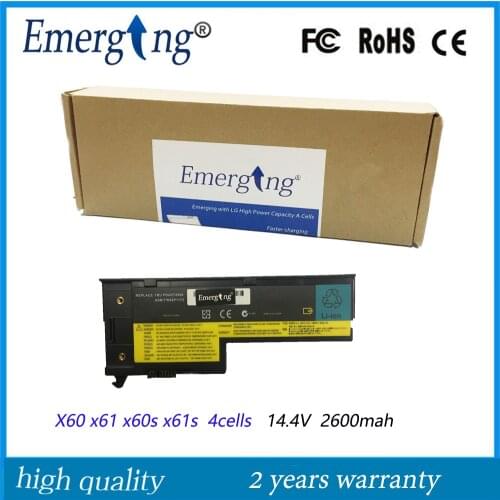 4Cell 14.4v 2600mah Korea Cell New Laptop Battery for lenovo x61 x60 x60s x61s