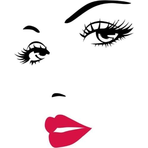 Promotion! Wall Sticker Beauty Red Lips Figure Vinyl Home Decoration Painted Pattern Decal