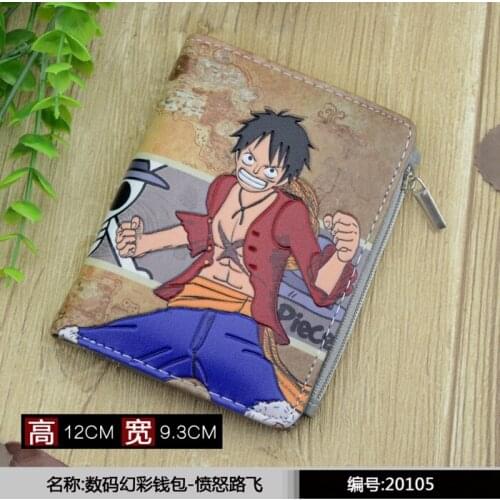 Anime One Piece Cosplay Monkey D Luffy Cos Men and women short money wallet child birthday gift