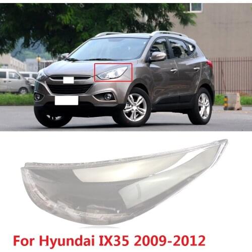 CAPQX 1PC For Hyundai IX35 2009-2012 Front Headlight Transparent Lamp cover Headlamp Lampshade head light glass Shell