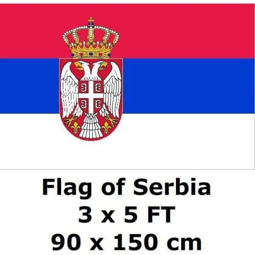 Serbia Flag 3` x 5` FT 100D Polyester 2016 Euro Cup Serbian Flags and Banners Country Banner National Flag