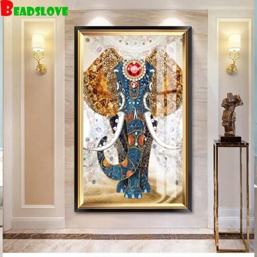 India Elephant Diamond Painting Embroidery diamond Cross-Stitch Kits 3D Diamond Mosaic animals puzzle diamond Handicraft Gift