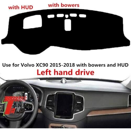TAIJS Factory Classic Casual Polyester Fibre Car Dashboard Cover For Volvo XC90 2015 161718 with bowers and HUD Left hand drive