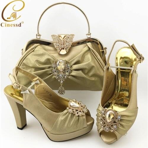 Shoes and Bag Set African Sets 2020 Hot Selling Italian Style Slingbacks African Women Slippers Nigerian Sandals High Quality