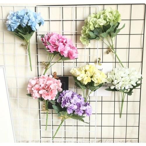 Colorful artificial hydrangea flowers home party wedding arches background wall decoration handmade hydrangea Flowers Decorative