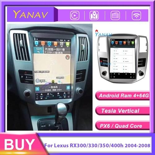 11.8 inch Android Car stereo For-LEXUS RX300/330/350/400h 2004-2008 GPS Navigation car radio multimedia player Vertical Screen