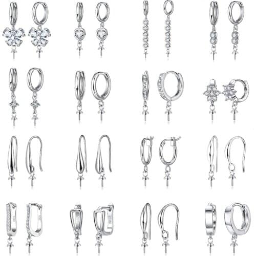 Jewellery Making Supplies Handmade DIY Earring Jewelry Accessories 925 Sterling Silver Earrings Hooks Clasps Earwire